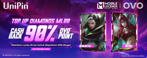 Mainkan Lucky Draw Dapatkan GAS Bingo di MLBB! Top up Diamonds MLBB Cashback 90% OVO Points!